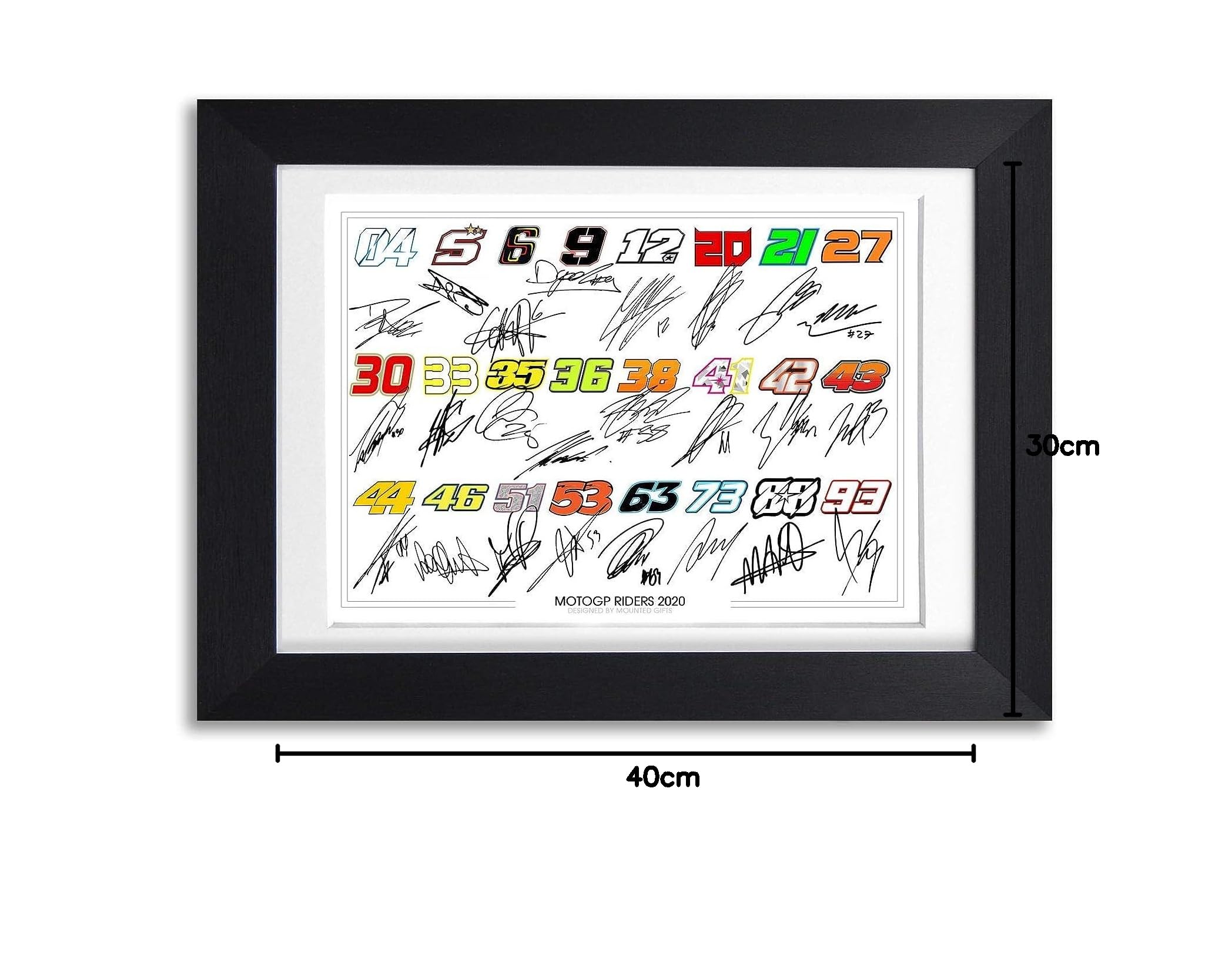 MotoGP Riders 2020 Season Signed poster print framed picture photo